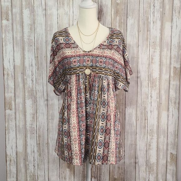 Boho Knit Blouse - Picture 1 of 7